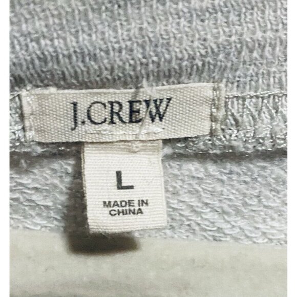 J Crew Sweatshirt Womens Large Gray Sequin Scoop Neck Long Sleeve Fairy Whimsy - Picture 4 of 7